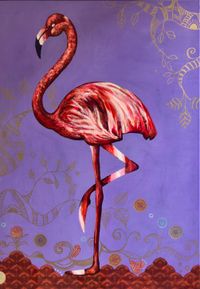 Paradies des falschen Vogels, mixed media on canvas, 100x70 cm, Preis auf Anfrage (189)
